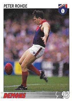1993 Select AFL #74 Peter Rohde Front